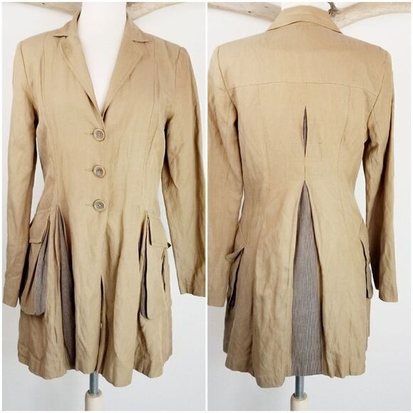 Cabi treasure hunter pea coat khaki 840 - Picture 2 of 9